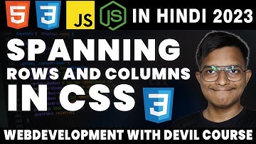 CSS Grid Spanning With Rows and Columns | WEB DEVELOPMENT WITH DEVIL HINDI 2023