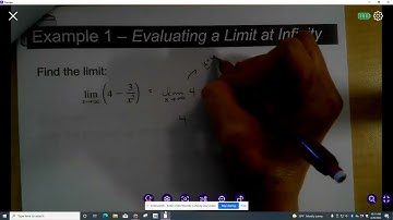 PreCalc 11.4 Limits at Infinity video