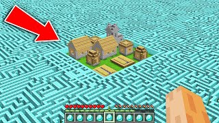 I look this Secret Village Inside ENDLESS Diamond MAZE In Minecraft !!! Infinite Labyrinth !!!