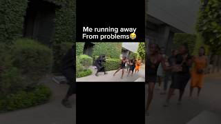 RUNNING FROM PROBLEMS!!🤣🦍😭Gorilla Prank #funny #comedy #prank #gorillaprank #memes