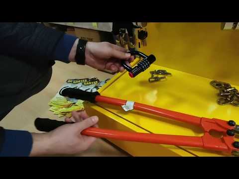 Тест болторезом кодового замка Gartex