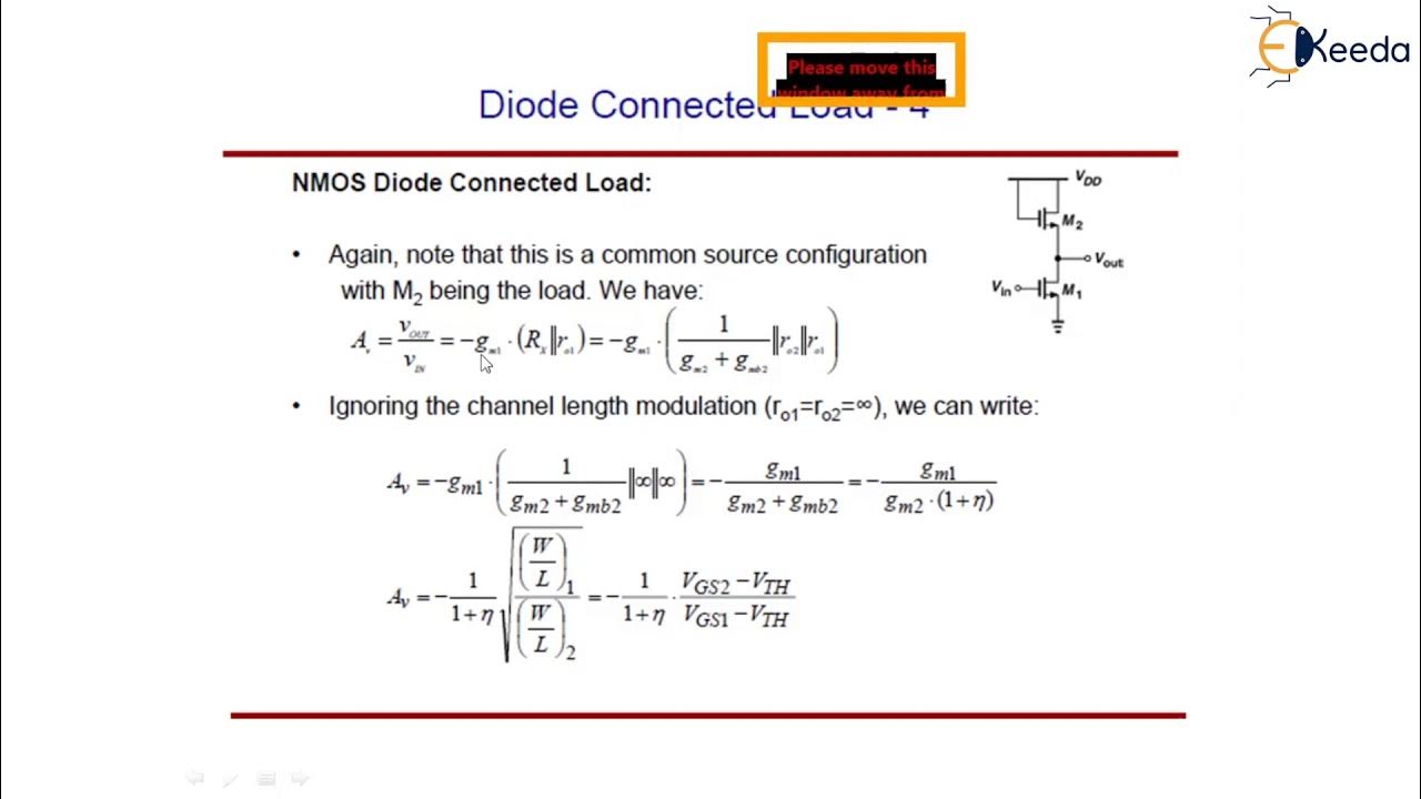 Single Stage Amplifier Common Source Stage(Diode Connected Load ...