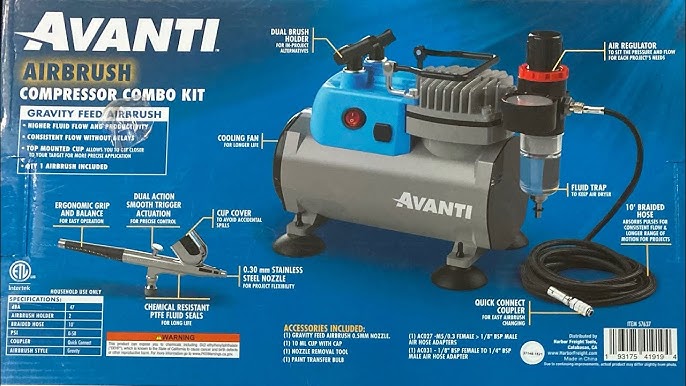 AVANTI Airbrush Compressor Combo Kit for $97.99 – Harbor Freight