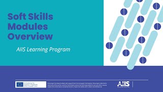 AIIS 03 Welcome video for the Soft Skills component screenshot 1