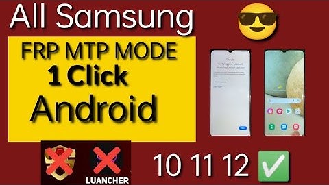 All Samsung FRP Unlock 1 Click  MTP Mode Android 10,11,12 Watch Video |  #techinclassic #samsungfrp