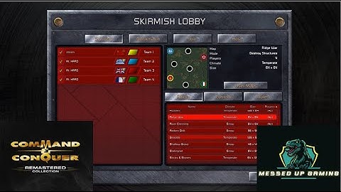 Command and Conquer Red Alert Remastered Skirmish Gameplay USSR– MAP: Ridge War 2