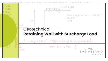 Geotech-Retaining Wall with Surcharge Load