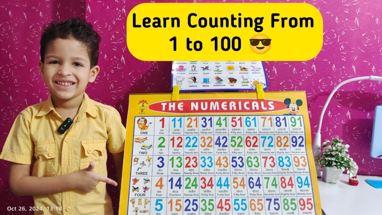 Learn 1 to 100 Counting..😎 | Counting | Number Names 1 to 100 | Count ...
