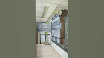One Point perspective | Bedroom interior sketching | #interior #bedroom #interiordesign #sketching