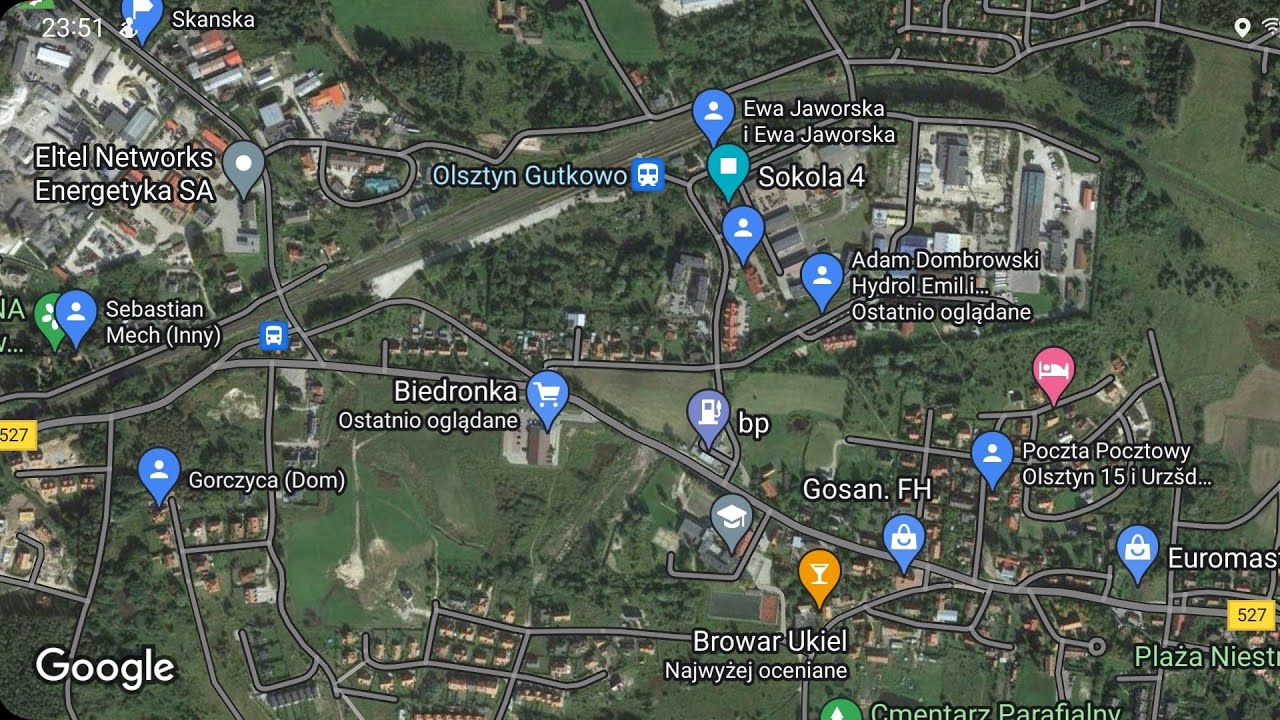 Jeziora trzy Gutkowo ul. Bałtycka