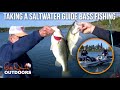 Taking a saltwater guide bass fishing  bill dance outdoors