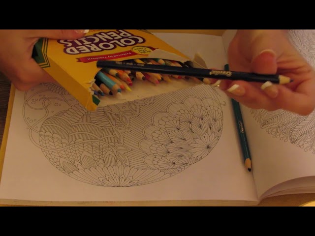 Color With Me ASMR | inaudible whispers | page turning
