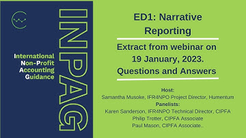 Narrative Reporting: INPAG ED1 Q&A Webinar Highlights (2023)