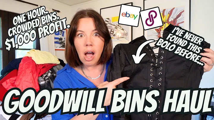 Finding $1,000 Profit at a Crowded Goodwill Bins. Thrifting to resell on Poshmark and Ebay.