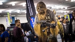 Adam Savage Incognito as Chewbacca with C3PO!