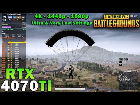 PUBG | RTX 4070 Ti | Ryzen 7 5800X3D | 4K - 1440p - 1080p | Ultra & Very Low Settings