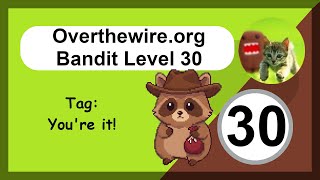Tag! You're Git! - Overthewire - Bandit - Level 30 - Git Tags