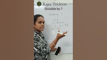 Fundamentals of Quants|Divisibility Test | Divisible by 7 | Rajee Trickion #shorts #divisibilitytest