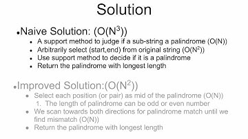 Programming Interview 26: Find the longest palindrome in a String