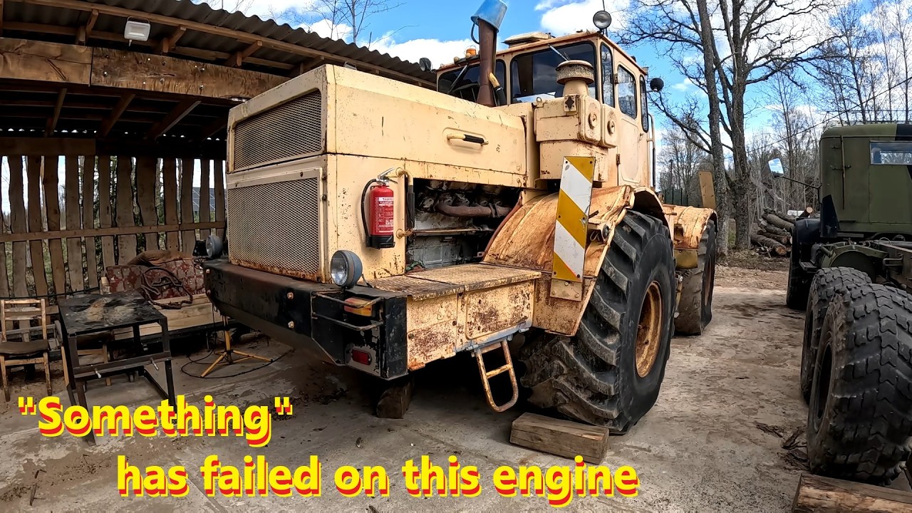 Working on the Kirovets K-701 Water Pump