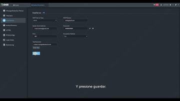 DSS V8 - Cómo configurar servidor de email en DSS.