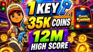 1 Key Challenge - 12M Score 35K Coins Collection🔥 #subwaysurfers #subwaysurf #sylaislive