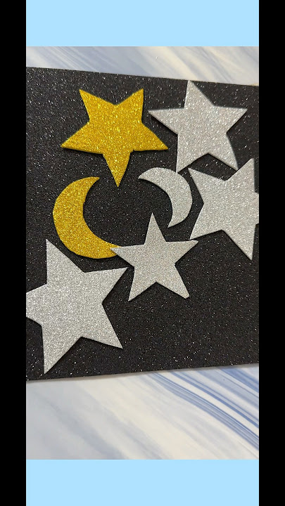 how to make glitter paper star/ diy glitter paper star cutting for room decoration #shorts #star