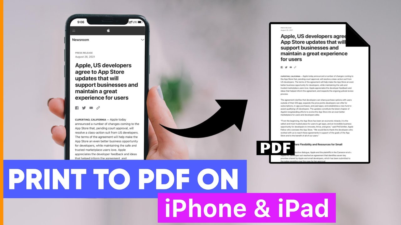 How to to PDF on your iPhone and iPad - Apple Support - YouTube