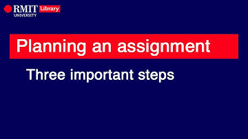 Planning an assignment