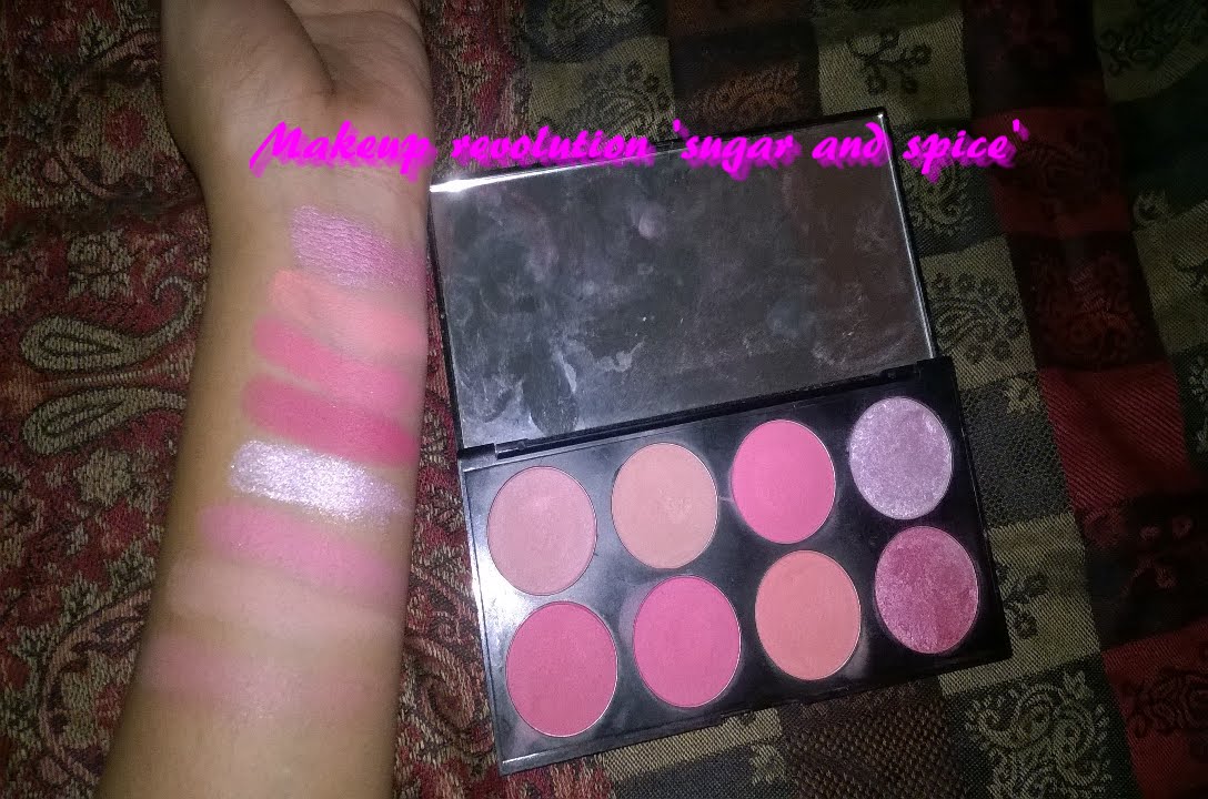 Makeup Revolution blush palette sugar and spice review YouTube