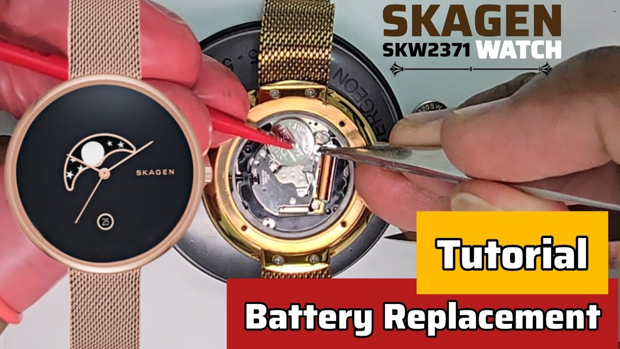 How to change the battery in a Skagen SKW2371 watch | SolimBD - YouTube