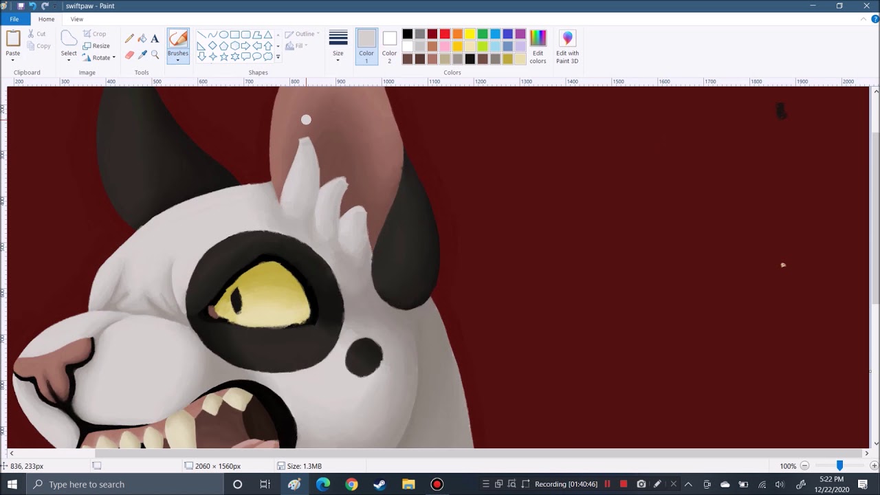 I'll attack - Swiftpaw - mspaint speedpaint