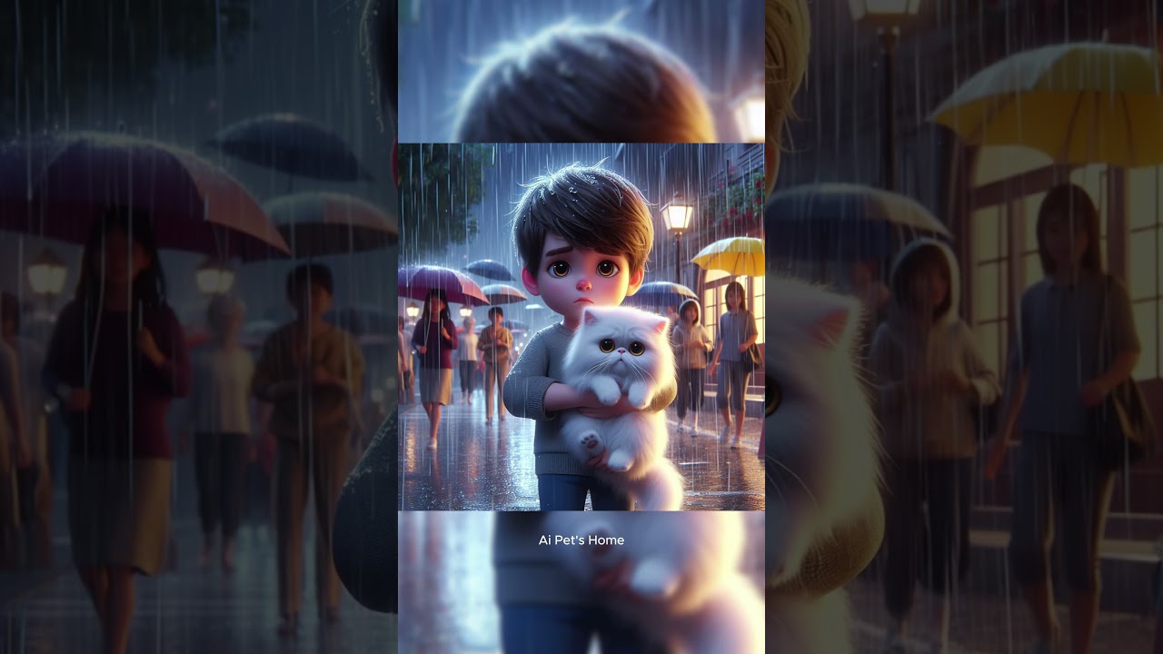 Kid Adopt A Sad Cat 😔😔 