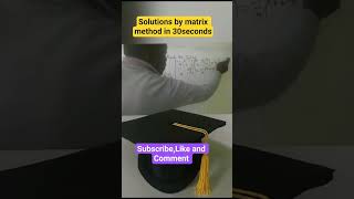 Simultaneous Equations by matrix method made Easy @khanacademy