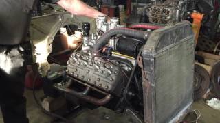 Hot Rodded Flathead V8 Engine Test Run- Pagoda City Coupe