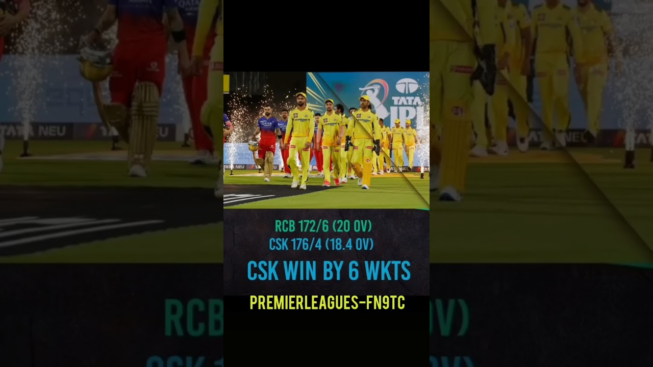CSK won by 6 wickets 💛💛