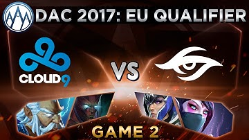 Cloud9 vs Secret Game 2 - DAC 2017 Europe Qualifier: Playoffs - @DotaCapitalist & @BTSGoDz
