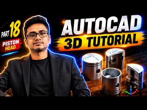 AutoCAD 3D Tutorial for Beginners || AutoCAD 3D modeling mechanical