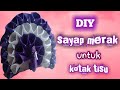 Cara bikin sayap merak dari flanel// membuat tempat tisu merak part 1