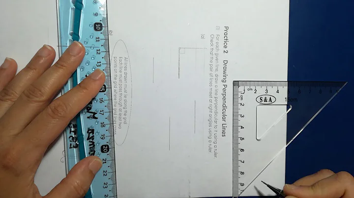 How to Draw a Right Angle Using a Set Square (part 1)