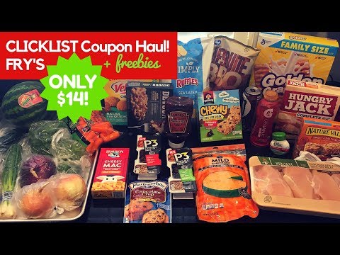 $14 COUPON HAUL with Fry's CLICKLIST grocery pickup!! ONLY $14 for $60 worth of food!