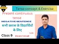 Present continuous Tense  Negative sentence Speaking English
