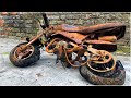 Restoration an abandoned large displacement racing car | Restore large displacement motorcycles