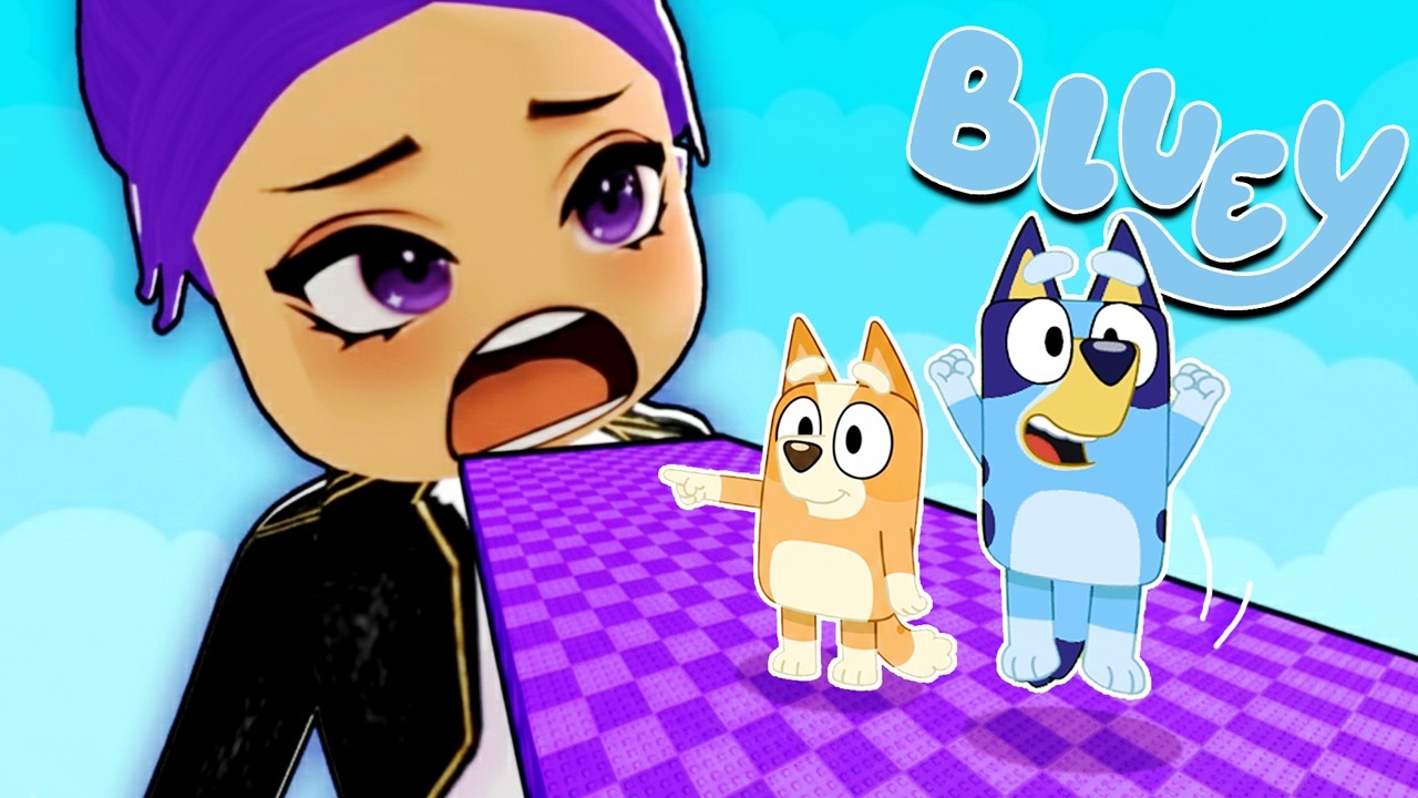 BLUEY y BINGO ENTRAN dentro de RUMI de las GUERRERAS KPOP | Las Aventuras de BLUEY en ROBLOX!