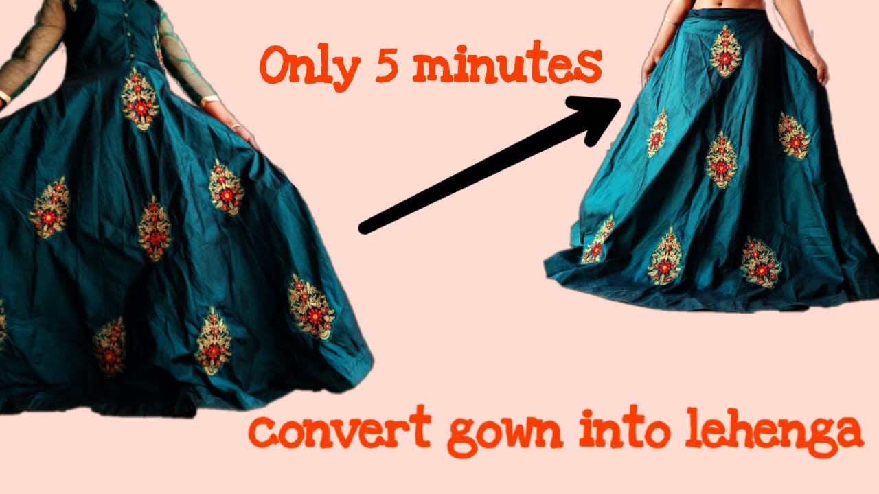 How to make Lehenga from Old Saree  परन सड स लहग कस बनए   Lehenga From old saree  YouTube