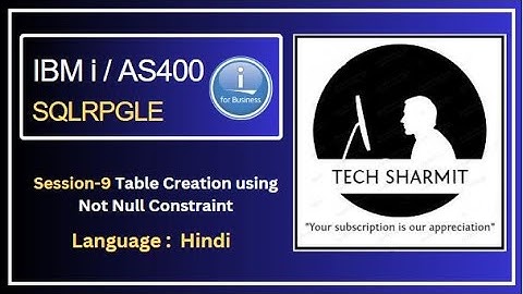 Not null constraint in db2  | sqlrpgle in as400 |  sqlrpgle in ibmi | sqlrpgle | ibmi  training |