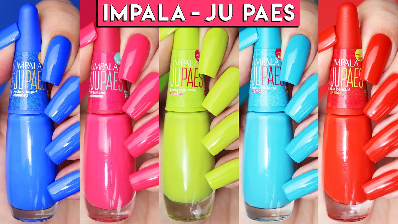 NOVA Coleção de ESMALTES da JU PAES com a IMPALA | Resenha e COMPARAÇÕES