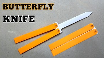 HOW TO MAKE A BUTTERFLY KNIFE FROM A4 PAPER - DIY - (Butterfly Knife!)