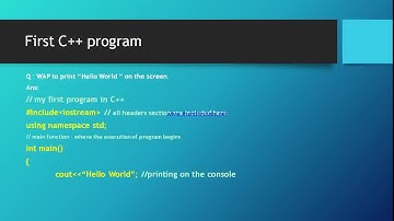 First C++ Program(print Hello World)
