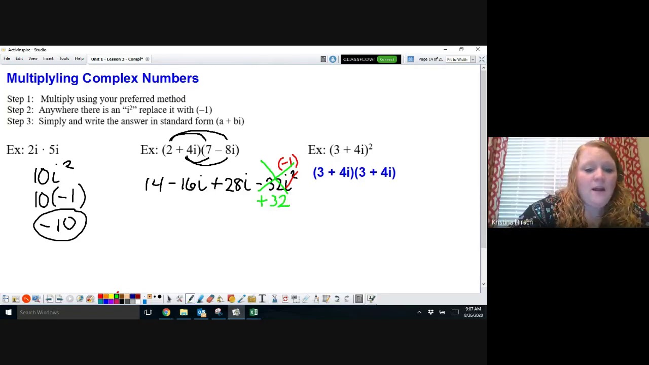 Unit 1-3 - Add, Subtract, and Multiply Complex Numbers - YouTube